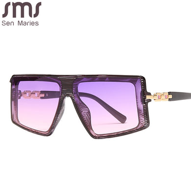 One Piece Square Sunglasses Women Men Retro Sun Glasses Women Oversized Eyeglasses Steampunk Shades Eyewear Goggle Shades UV400