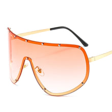 Load image into Gallery viewer, One Piece Sunglasses Women Men Big Frame Wind Goggles Vintage Eyeglasses With Nails Driving UV400