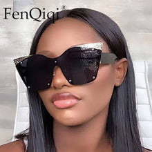 Load image into Gallery viewer, One Pieces Sunglasses Women 2023 Brand Designer Lunette De Soleil Femme Mens Cat Eyes Sunglasses
