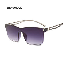 Load image into Gallery viewer, One-piece Cat Eye Sunglasses Women Gradient Lens Retro Mirror Rimless Sun Glasses Female Vintage Travel Eyewear UV400
