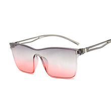 Load image into Gallery viewer, One-piece Cat Eye Sunglasses Women Gradient Lens Retro Mirror Rimless Sun Glasses Female Vintage Travel Eyewear UV400