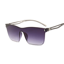 Load image into Gallery viewer, One-piece Cat Eye Sunglasses Women Gradient Lens Retro Mirror Rimless Sun Glasses Female Vintage Travel Eyewear UV400