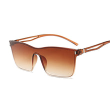 Load image into Gallery viewer, One-piece Cat Eye Sunglasses Women Gradient Lens Retro Mirror Rimless Sun Glasses Female Vintage Travel Eyewear UV400