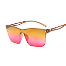 Load image into Gallery viewer, One-piece Cat Eye Sunglasses Women Gradient Lens Retro Mirror Rimless Sun Glasses Female Vintage Travel Eyewear UV400