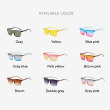 Load image into Gallery viewer, One-piece Cat Eye Sunglasses Women Gradient Lens Retro Mirror Rimless Sun Glasses Female Vintage Travel Eyewear UV400