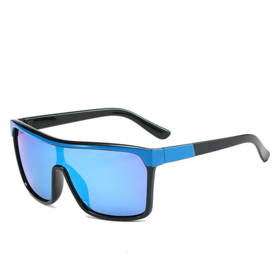 One piece windproof sunglasses big box men and women sunglasses short face anti-peeping windproof glasses