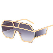 Load image into Gallery viewer, One pieces Oversized Sunglasses Women Brand Designer 2023 Female Oversized Sun Glasses Women Clear Shade Square Sunglasses