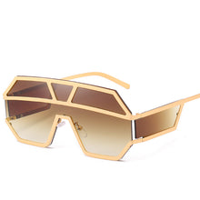 Load image into Gallery viewer, One pieces Oversized Sunglasses Women Brand Designer 2023 Female Oversized Sun Glasses Women Clear Shade Square Sunglasses