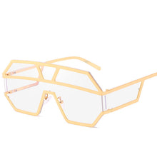 Load image into Gallery viewer, One pieces Oversized Sunglasses Women Brand Designer 2023 Female Oversized Sun Glasses Women Clear Shade Square Sunglasses