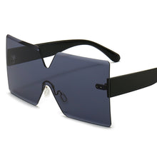 Load image into Gallery viewer, Onepiece Oversized Square Rimless Sunglasses Women Brand Designer Flat Top Big Sun Glasses Female One Piece Travel Gafa de sol