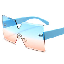 Load image into Gallery viewer, Onepiece Oversized Square Rimless Sunglasses Women Brand Designer Flat Top Big Sun Glasses Female One Piece Travel Gafa de sol
