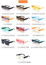 Load image into Gallery viewer, Onepiece Oversized Square Rimless Sunglasses Women Brand Designer Flat Top Big Sun Glasses Female One Piece Travel Gafa de sol