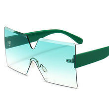 Load image into Gallery viewer, Onepiece Oversized Square Rimless Sunglasses Women Brand Designer Flat Top Big Sun Glasses Female One Piece Travel Gafa de sol