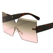 Load image into Gallery viewer, Onepiece Oversized Square Rimless Sunglasses Women Brand Designer Flat Top Big Sun Glasses Female One Piece Travel Gafa de sol