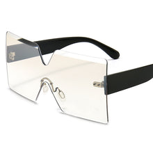 Load image into Gallery viewer, Onepiece Oversized Square Rimless Sunglasses Women Brand Designer Flat Top Big Sun Glasses Female One Piece Travel Gafa de sol