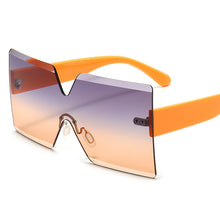 Load image into Gallery viewer, Onepiece Oversized Square Rimless Sunglasses Women Brand Designer Flat Top Big Sun Glasses Female One Piece Travel Gafa de sol