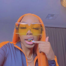 Load image into Gallery viewer, Onepiece Oversized Square Rimless Sunglasses Women Brand Designer Flat Top Big Sun Glasses Female One Piece Travel Gafa de sol