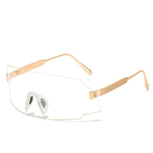Load image into Gallery viewer, Onepieces Mirrored Sunglasses Women 2023 Brand Oversized Rimless Sun Glasses For Female Oculos Lunette De Soleil Femm