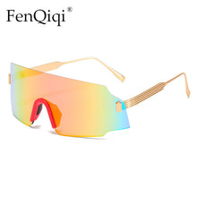Load image into Gallery viewer, Onepieces Mirrored Sunglasses Women 2023 Brand Oversized Rimless Sun Glasses For Female Oculos Lunette De Soleil Femm