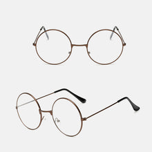 Load image into Gallery viewer, Optical Eyeglasses Anti Blue Light Eyeglasses Classic Round Metal Frame Glasses Clear Lens Eye Glasses Plain Mirror Spectacle