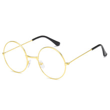 Load image into Gallery viewer, Optical Eyeglasses Anti Blue Light Eyeglasses Classic Round Metal Frame Glasses Clear Lens Eye Glasses Plain Mirror Spectacle