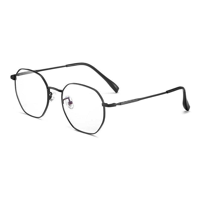 Optical Eyewears Super Light Full Rim Metal Frame Glasses Anti-Blue Light Round Lenses For Man and Woman