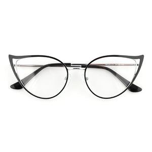 Optical Fashionable Women's Prescription Glasses Luxury Brand Fake Glasses Cat Eye Female Round Eyeglasses With Frame YINSQER