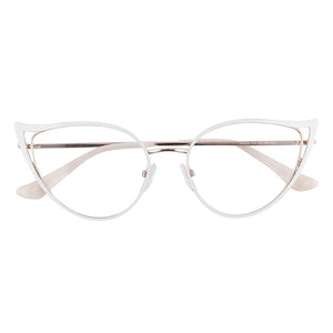 Optical Fashionable Women's Prescription Glasses Luxury Brand Fake Glasses Cat Eye Female Round Eyeglasses With Frame YINSQER