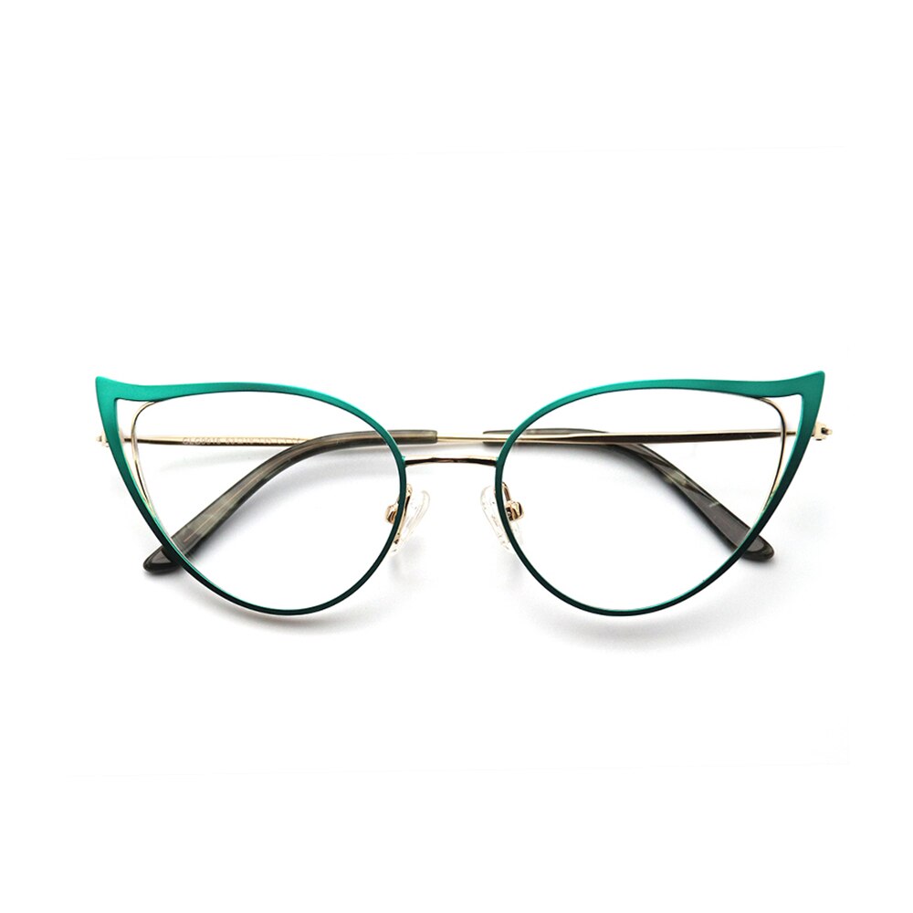 Optical Fashionable Women's Prescription Glasses Luxury Brand Fake Glasses Cat Eye Female Round Eyeglasses With Frame YINSQER