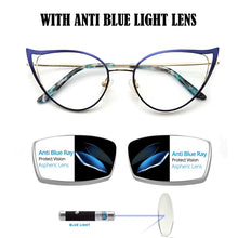 Load image into Gallery viewer, Optical Fashionable Women&#39;s Prescription Glasses Luxury Brand Fake Glasses Cat Eye Female Round Eyeglasses With Frame YINSQER