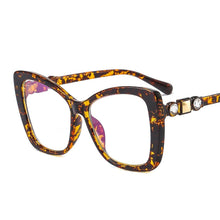 Carica l&#39;immagine nel visualizzatore di Gallery, Occhiali da vista Occhiali da vista quadrati trasparenti Montature per occhiali da donna Occhiali da vista per ipermetropia di marca da donna