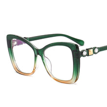 Carica l&#39;immagine nel visualizzatore di Gallery, Occhiali da vista Occhiali da vista quadrati trasparenti Montature per occhiali da donna Occhiali da vista per ipermetropia di marca da donna