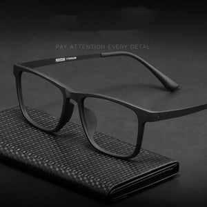 Optical Glasses Frame Men Ultralight Pure Titanium Glasses Frame Women Transparent Square Big Frame Prescription Glasses HR3068