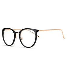 Carica l&#39;immagine nel visualizzatore di Gallery, Optical Glasses Frame Women Men Round Oversized Eyeglasses Frames Metal Spectacles Clear Lenses Glasses