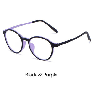 Optical Glasses Frame Women Ultralight Pure Titanium Glasses Frame Men Round Big Spectacles Frame Prescription Glasses