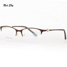 Load image into Gallery viewer, Optical Glasses Spectacle Frame Women Metal Half Frame Reading Glasses Customzied Lense Myopia Eyeglasses Prescription Glasses