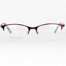 Load image into Gallery viewer, Optical Glasses Spectacle Frame Women Metal Half Frame Reading Glasses Customzied Lense Myopia Eyeglasses Prescription Glasses