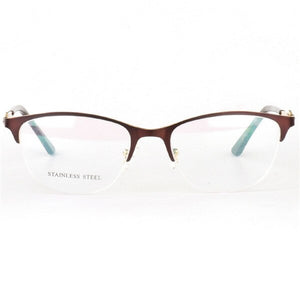 Optical Glasses Spectacle Frame Women Metal Half Frame Reading Glasses Customzied Lense Myopia Eyeglasses Prescription Glasses