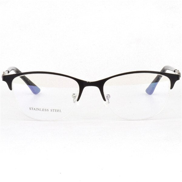 Optical Glasses Spectacle Frame Women Metal Half Frame Reading Glasses Customzied Lense Myopia Eyeglasses Prescription Glasses