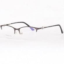 Load image into Gallery viewer, Optical Glasses Spectacle Frame Women Metal Half Frame Reading Glasses Customzied Lense Myopia Eyeglasses Prescription Glasses
