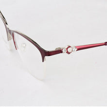 Load image into Gallery viewer, Optical Glasses Spectacle Frame Women Metal Half Frame Reading Glasses Customzied Lense Myopia Eyeglasses Prescription Glasses