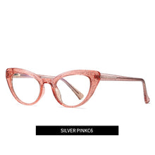 Carica l&#39;immagine nel visualizzatore di Gallery, Vetri ottici Donne Retro TR90 Telaio Anti Luce Blu Lente Occhio di Gatto Occhiali Da Vista Signore Miopia Occhiali Per Computer Per La Femmina W2012