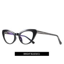 Carica l&#39;immagine nel visualizzatore di Gallery, Vetri ottici Donne Retro TR90 Telaio Anti Luce Blu Lente Occhio di Gatto Occhiali Da Vista Signore Miopia Occhiali Per Computer Per La Femmina W2012