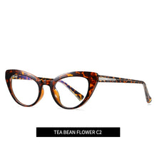 Carica l&#39;immagine nel visualizzatore di Gallery, Vetri ottici Donne Retro TR90 Telaio Anti Luce Blu Lente Occhio di Gatto Occhiali Da Vista Signore Miopia Occhiali Per Computer Per La Femmina W2012