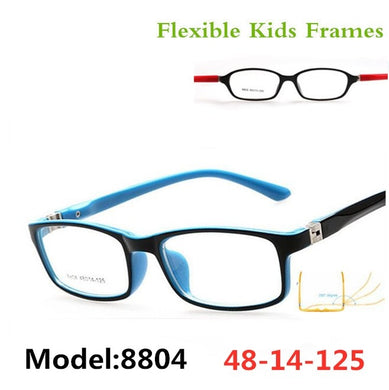 Optical Glasses frame For children boy girls Myopia eyeglasses frames with 0 degree lenses Plain mirror Points Kids Unisex 8804