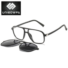 Load image into Gallery viewer, Optical Magnetic Clip on Glasses Frame Men Clear Prescription Myopia Eyeglasses Frame Polarized Magnet Clip Sunglasses Men Brand