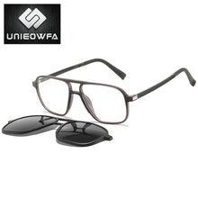 Load image into Gallery viewer, Optical Magnetic Clip on Glasses Frame Men Clear Prescription Myopia Eyeglasses Frame Polarized Magnet Clip Sunglasses Men Brand