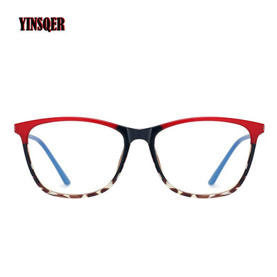 Optical Square Women's Computer Glasses Transparent Blue Light Eyeglass Retro Prescription Glasses Frame For Women Grade Eyewear
