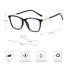 Load image into Gallery viewer, Optical Square Women&#39;s Computer Glasses Transparent Blue Light Eyeglass Retro Prescription Glasses Frame For Women Grade Eyewear