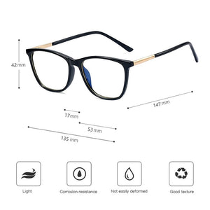 Optical Square Women's Computer Glasses Transparent Blue Light Eyeglass Retro Prescription Glasses Frame For Women Grade Eyewear